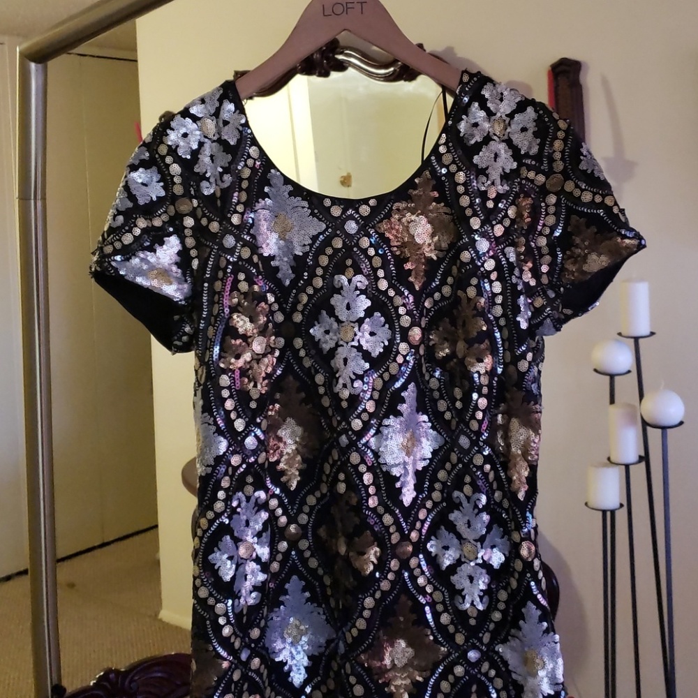 A sequin dress